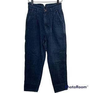 Vintage Nan Sport High Rise Jeans High Paper Bag Waist Tapered Leg Junior 9/10